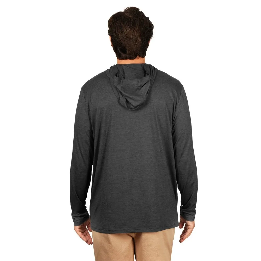 Reel‎ Life Fishing Hoodie Black Shirt Men's Quick Dry Wicking UPF 50+ NWT XXL